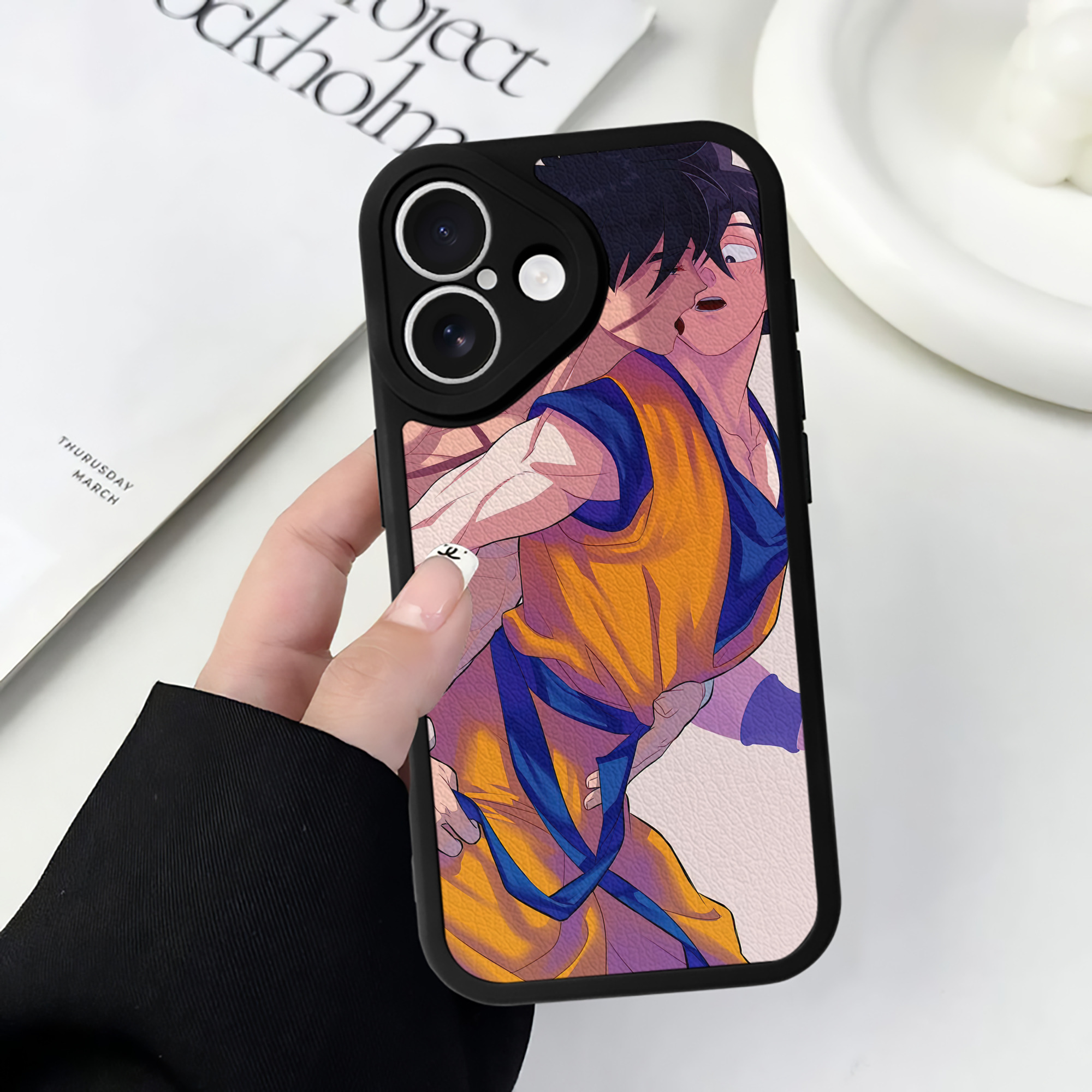 （画像用） ドラゴンボール DRAGON BALL 【iPhone 16シリーズ対応】シリコンスマホケース（レザー調） 材質：シリコン